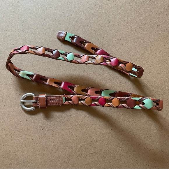 Fossil Accessories - Fossil Multicolored Leather Belt